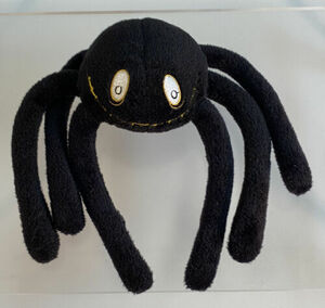 Vintage Old Navy Black Spider Plush Stuffed Animal Halloween Cute Toon Yellow 海外 即決