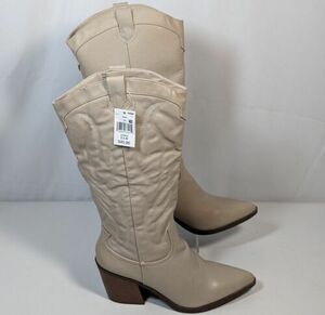 Ophelia Roe Womens Size 9.5 Sadie Cowboy Boots Beige Cowgirl Boots 海外 即決