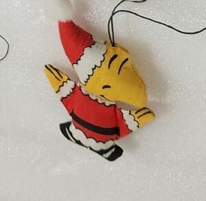 Vtg 50s Peanuts Woodstock Stuffed Fabric Christmas Tree Ornament RARE Hong Kong 海外 即決