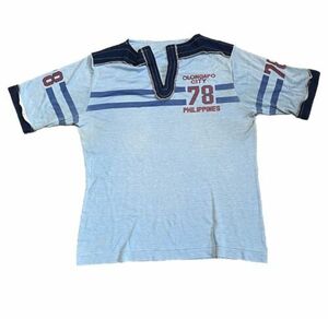 READ Vintage Olongapo City Philippines #78 Jersey Style T Shirt Sz S - M Blue 海外 即決