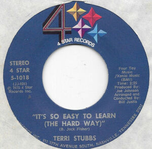 TERRI STUBBS It's So Easy To Learn on 4 Star disco ファンク 45 HEAR 海外 即決