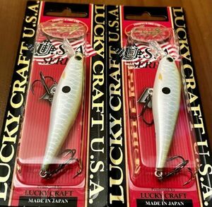 2 Lucky Craft Pointer 78 SP Minnow Jerkbait Lures GOLD RUSH 海外 即決