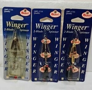 3 Mann's Winger 2-Blade Spinner 1/8 oz Smallmouth Crappie Bass Trout Made In USA 海外 即決