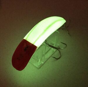 FLATFISH WORDEN’S T-50 GLOW WHITE RED HEAD SILVER SCALE LURE PLUG USA SILENT NEW 海外 即決