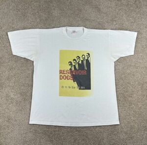 Vintage 90s Reservoir Dogs Quentin Tarantino White Movie Promo T-Shirt Size XL 海外 即決