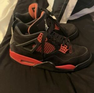 26.5cm(US8.5) - Jordan 4 Retro Mid レッド Thunder 海外 即決