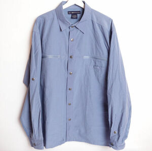 Vintage ExOfficio Mesh Vented Underarm Long Sleeve Men’s Blue Shirt Size XL Sun 海外 即決