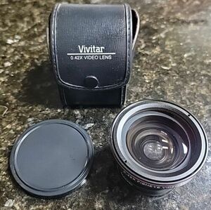 Vivitar 0.42x Fisheye Video Macro Multicoated Lens w/Ring Adapter And Carry Case 海外 即決