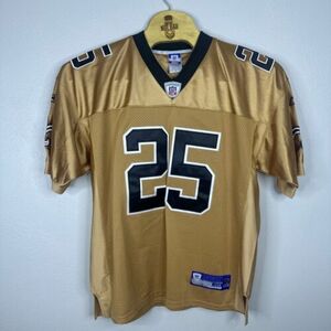 Reggie Bush #25 New Orleans Saints Reebok NFL Sewn Football Jersey SZ48 Gold XL 海外 即決