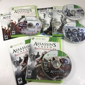 Assassin’s Creed Lot - 2, 3, & Brotherhood (Microsoft Xbox 360) All Complete CIB 海外 即決