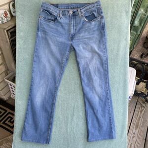 Levis 527 Jeans Mens 34x30 Blue Slim Fit Bootcut Medium Wash Denim Stretch 海外 即決