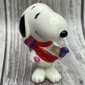 Vintage Snoopy Cupid PVC Figure Cake Topper Peanuts Valentine's Day Love 2.5” 海外 即決