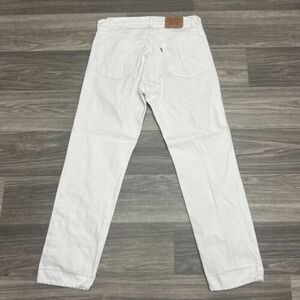 Vintage 80s Levi's 505 XX White Jeans 36x32 Denim Western Distressed Cowboy 海外 即決