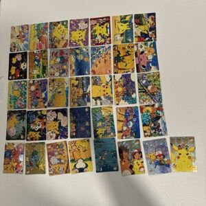 ポケモン Vintage Pocket Monsters Vending HOLO Prism Sticker (36 Cards) Pikachu 海外 即決