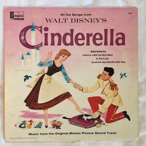 Walt Disney's Cinderella オリジナル Soundtrack LP Record 1972 海外 即決