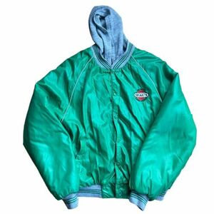 VTG 80s KING LOUIE PRO FIT HOODED BOMBER JACKET - SHAG’S AURORA, COLORADO - L 海外 即決