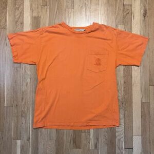 Vintage Calvin Klein Sport Logo Made in USA Orange Large T Shirt 海外 即決