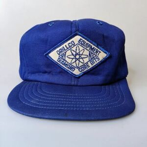 Vintage Drillco Equipment Diamond Core Bits Patch Snapback Hat Blue USA Made 海外 即決