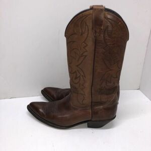 Vintage Dingo Leather Mens 9D Cowboy Boots Made in USA Brown Pointed Toe Rodeo * 海外 即決