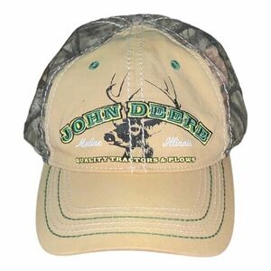 John Deere Moline, IL Tractors & Plows Deer Logo Hat Cap 海外 即決