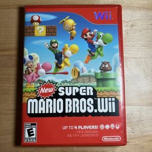 Super Mario Bros. Wii (Wii, 2009) Complete W/ Manual Tested Working 海外 即決