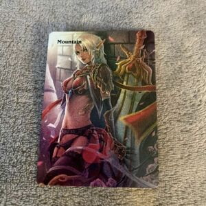 1 MTG Altered Mountain Basic Land Custom Anime Full Art Ship In Clear Sleeve! 海外 即決