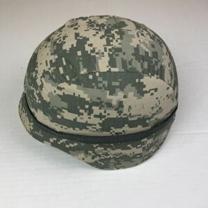 Military Issued USGI Helmet ACU Camouflage Digicam Headgear Chin Tactical 903 海外 即決