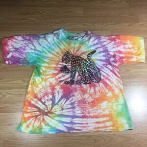 vintage tie dye shirt rainbow brand by BG 海外 即決