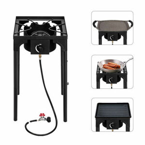75000BTU Outdoor Stove Propane 1 Burner Cooking Gas Cooker BBQ Grill Camping 海外 即決