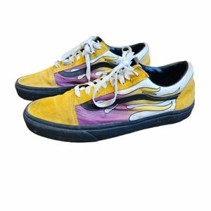 バンズ Old Skool Flame Banana Sneakers メンズ Siz 11.5 ブラック Lace Up Skate Shoes Y2K 海外 即決