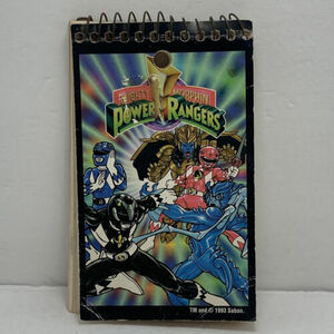 VTG 1993 Saban Mighty Morphin Power Rangers Original Series Notepad Made In USA 海外 即決