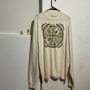 Vintage Anvil Cotton Deluxe T Shirt Western Tribal Cowboy Collective Printed XL 海外 即決