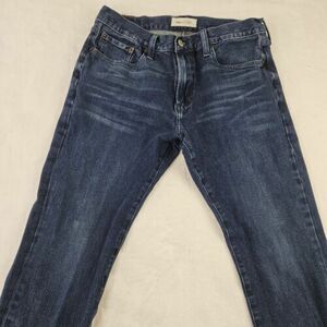 GAP Denim Slim Straight Jeans Mens 30"x32" Blue Indigo Dark Wash Casual 海外 即決