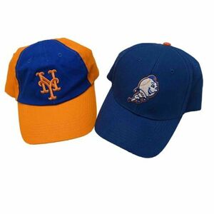 47 Twins New York Mets Baseball Hat Mr Met Cooperstown Collection Stretch 2 Caps 海外 即決