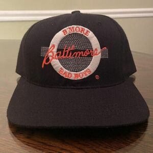 VTG 90s Baltimore Orioles Ravens Bad Boys The Game Adjustable Snapback Hat Cap 海外 即決