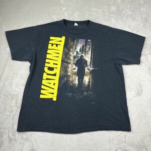 Vintage Y2K Watchmen Rorschach DC Comic Movie Promo T Shirt Mens XL Black 海外 即決