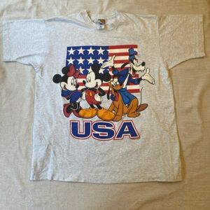 Vintage 90s Mickey Unlimited Shirt - USA Goofy Mickey Minnie Pluto - XL 海外 即決