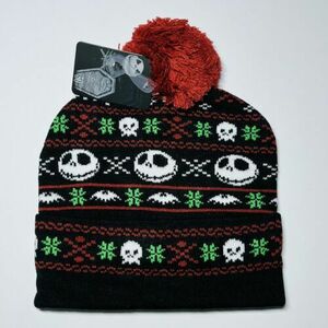 Disney The Nightmare Before Christmas Toboggan Beanie Winter Hat Cap Jack NEW 海外 即決