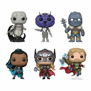 Funko Pop! Thor: Love and Thunder Set of 6 - Thor, Mighty Thor, Valkyrie, Korg, 海外 即決