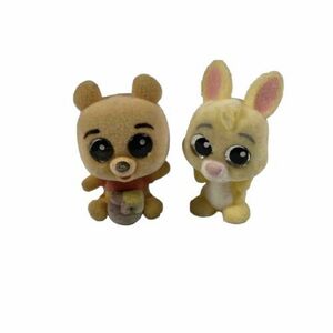 Disney Doorables Series 6 Mini Figure Set - Winnie the Pooh and Rabbit Flocked 海外 即決