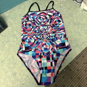 Funkita Women’s One Piece Swimsuit Size 32 Medium 10 multicolor geometric 海外 即決