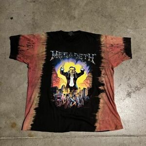 Megadeth 1992 Vintage T shirt Symphony Of Destruction Crystal Rain Tag 海外 即決