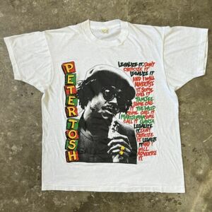 Vintage 80s 90s Peter Tosh Legalize It T Shirt Size L Reggae Weed Band Tour 海外 即決