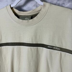 Vintage Gotcha T Shirt Mens 2XL Biege Y2K Short Sleeve Surf Skate 海外 即決