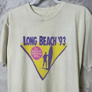 Vintage Long Beach 93 Sportswear Show T Shirt Mens Large L White 90s 海外 即決