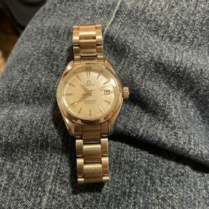 omega stainless steel swiss made ladies watch missing links 5.5” wrist 海外 即決