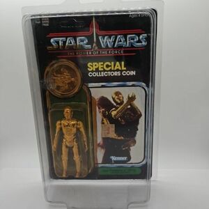 Vintage Kenner Star Wars C-3PO MOC Figure Carded 1984 POTF w/ Coin UNPUNCHED 海外 即決