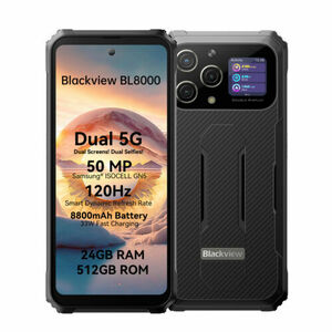 Blackview BL8000 Dual 5G Rugged Smartphone 24GB+512GB Android 13 8800mAh 120Hz 海外 即決