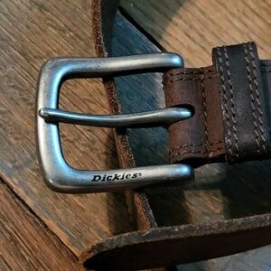 Leather Belt " Dickies Brand" Waist 32 Inches Lightly Worn 海外 即決