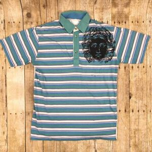 Rolland Berry Polo Shirt Striped Vintage Mens Medium 海外 即決